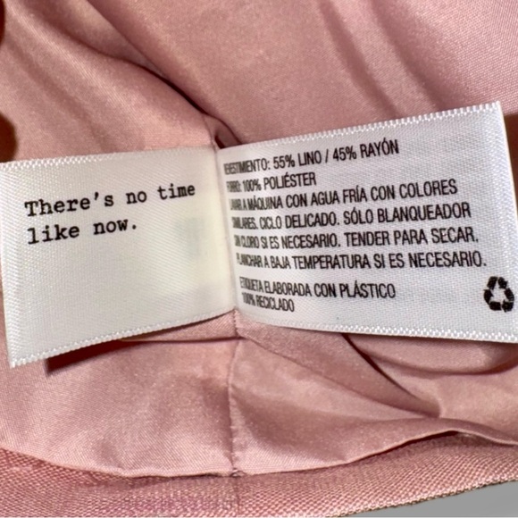 A New Day (Target) NWT Blazer Jacket Pink Linen Business Casual Chic Women’s 14 - Picture 8 of 16